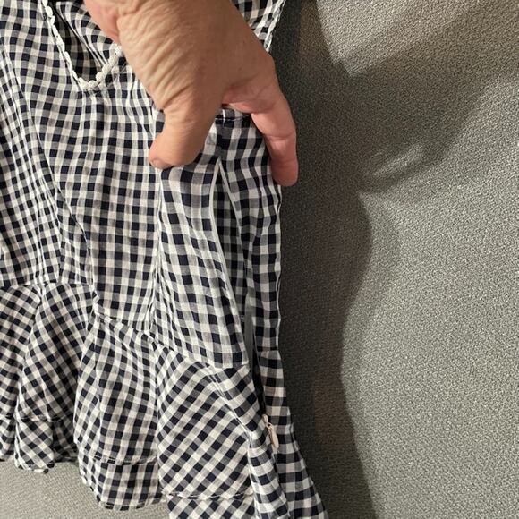 Nanette Lepore Women’s S Gingham Peplum Top Y2K Summer Classic - Picture 6 of 9